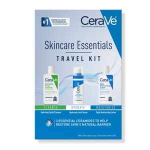 NEW 3pc CeraVe Skincare Essentials Travel Kit - Cleanser, Serum, Moisturizer